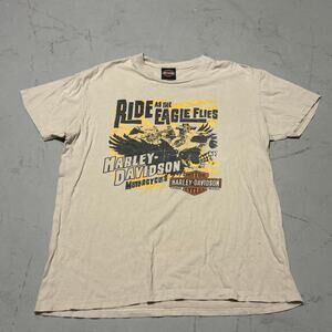 Harley Davidson Ride As The Eagle Flies Cowboy Austin Texas T-Shirt